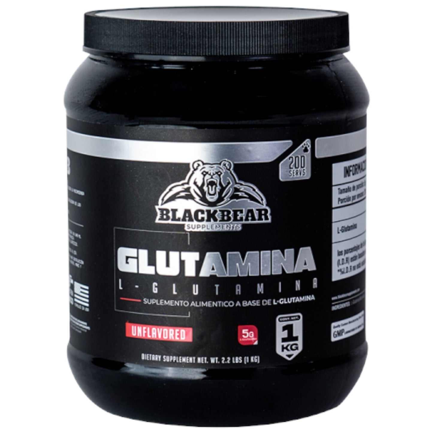 Black Bear Glutamina 1 Kg 200 Servicios