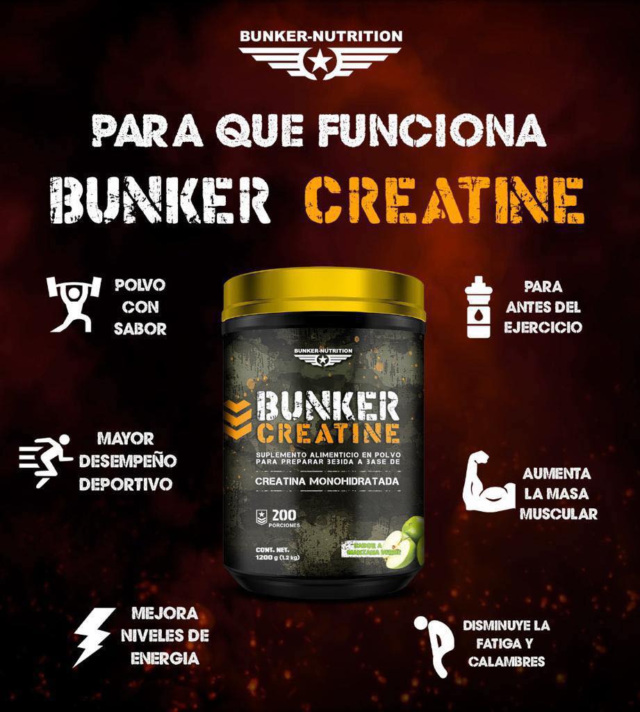 Bunker Nutrition Bunker Creatine 1 Kg 200 Servicios