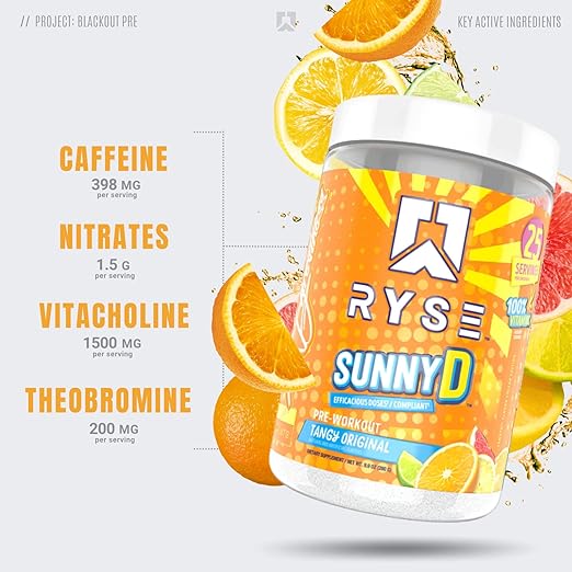 Ryse Pre-Workout Ryse Sunny D 25 Servicios