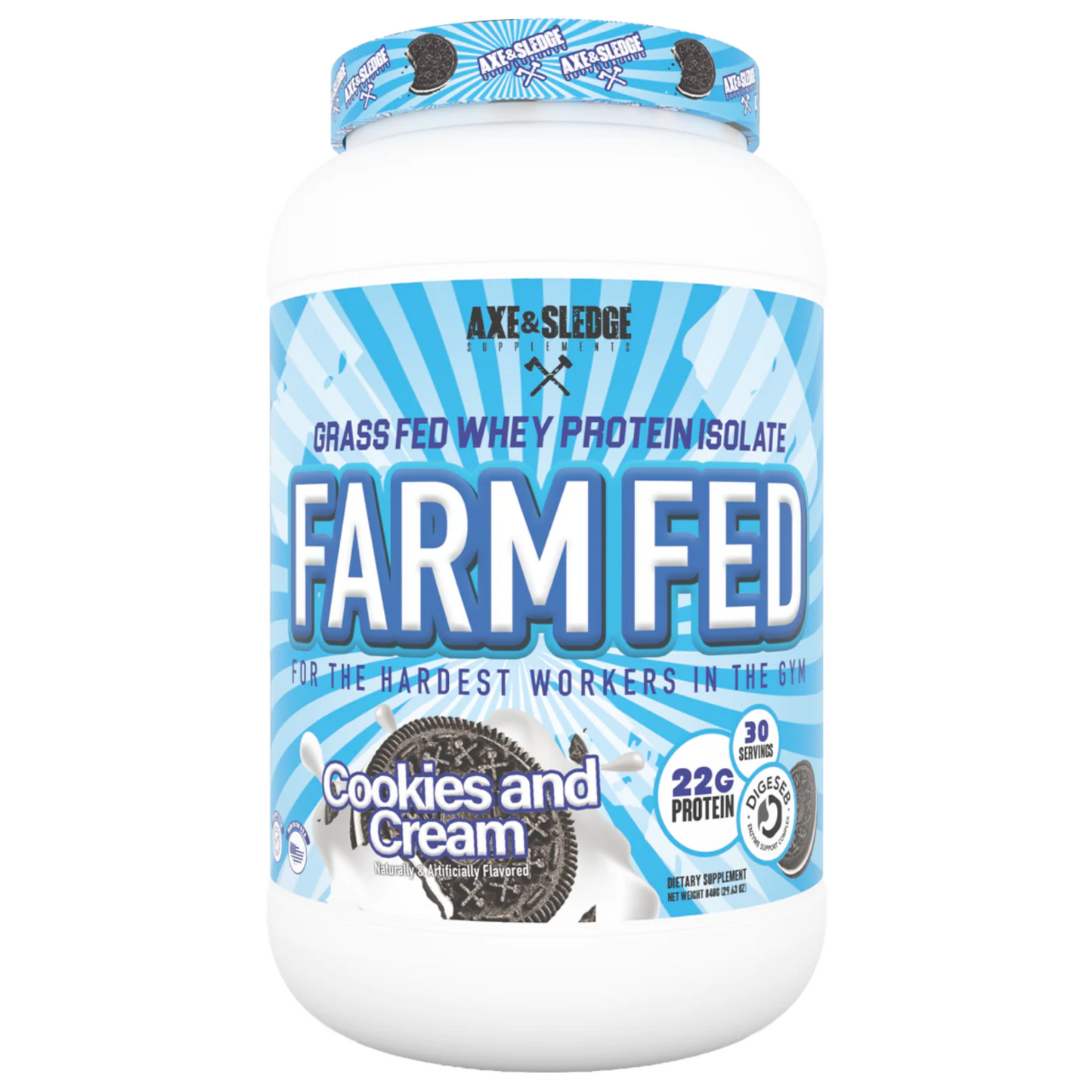 Axe And Sledge Farm Fed Grass Fed Whey Protein Isolate 2 Lbs