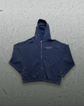 Controlled Insanity Signature Waffleknit Zip-Up Navy