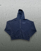 Controlled Insanity Signature Waffleknit Zip-Up Navy